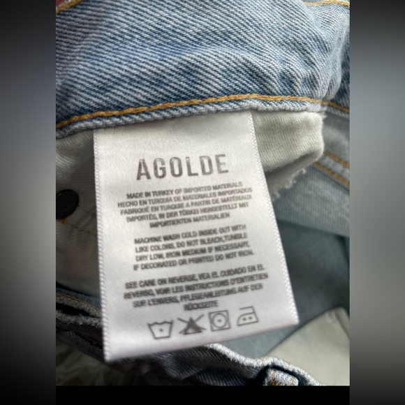 AGOLDE 90’s Pinch Waist Vintage Wash Straight Jeans Size 33 - Picture 5 of 8